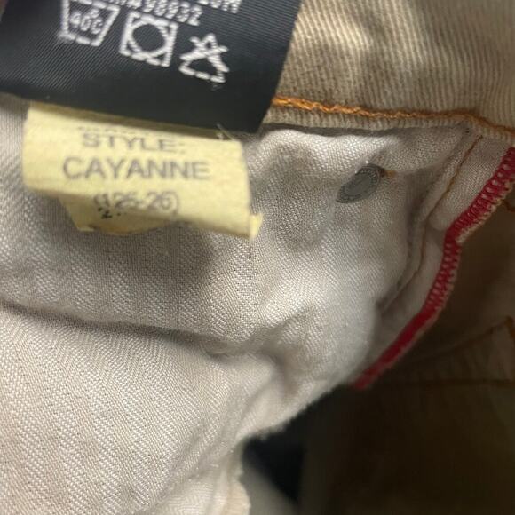 Red Engine Size 29 Cayenne Low Rise Skinny Khaki Twill Denim Jeans Vintage - Picture 7 of 7